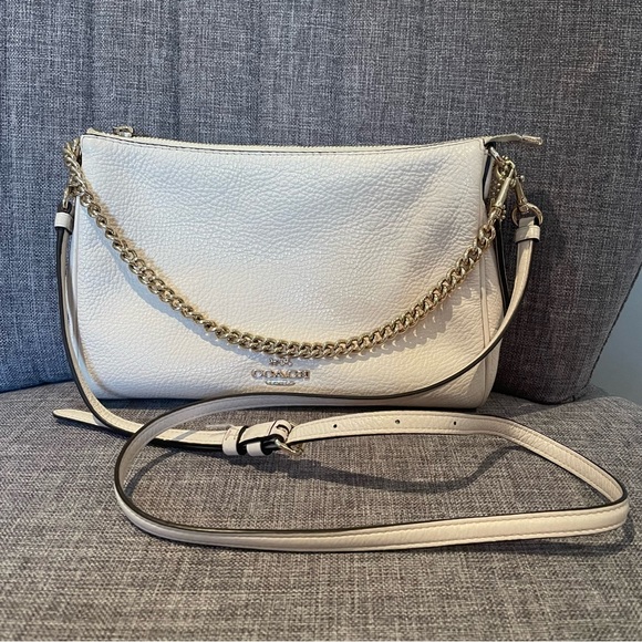 Coach White Leather Handbag - Picture 1 of 4